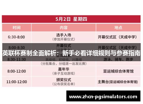英联杯赛制全面解析：新手必看详细规则与参赛指南
