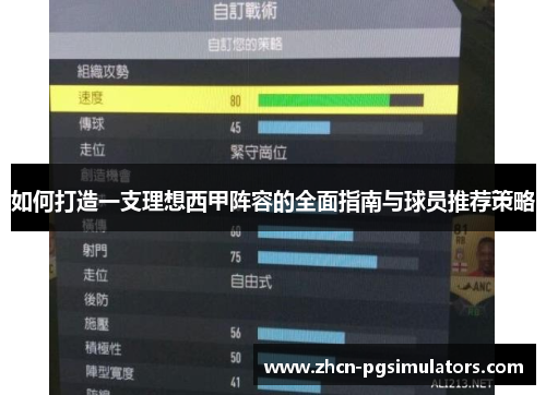 如何打造一支理想西甲阵容的全面指南与球员推荐策略