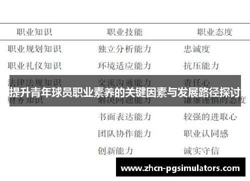 提升青年球员职业素养的关键因素与发展路径探讨